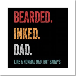 bearded inked dad Posters and Art